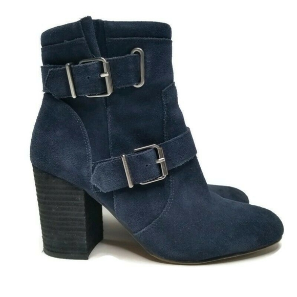 Vince Camuto Shoes - Vince Camuto Simlee Blue Leather Ankle Boot